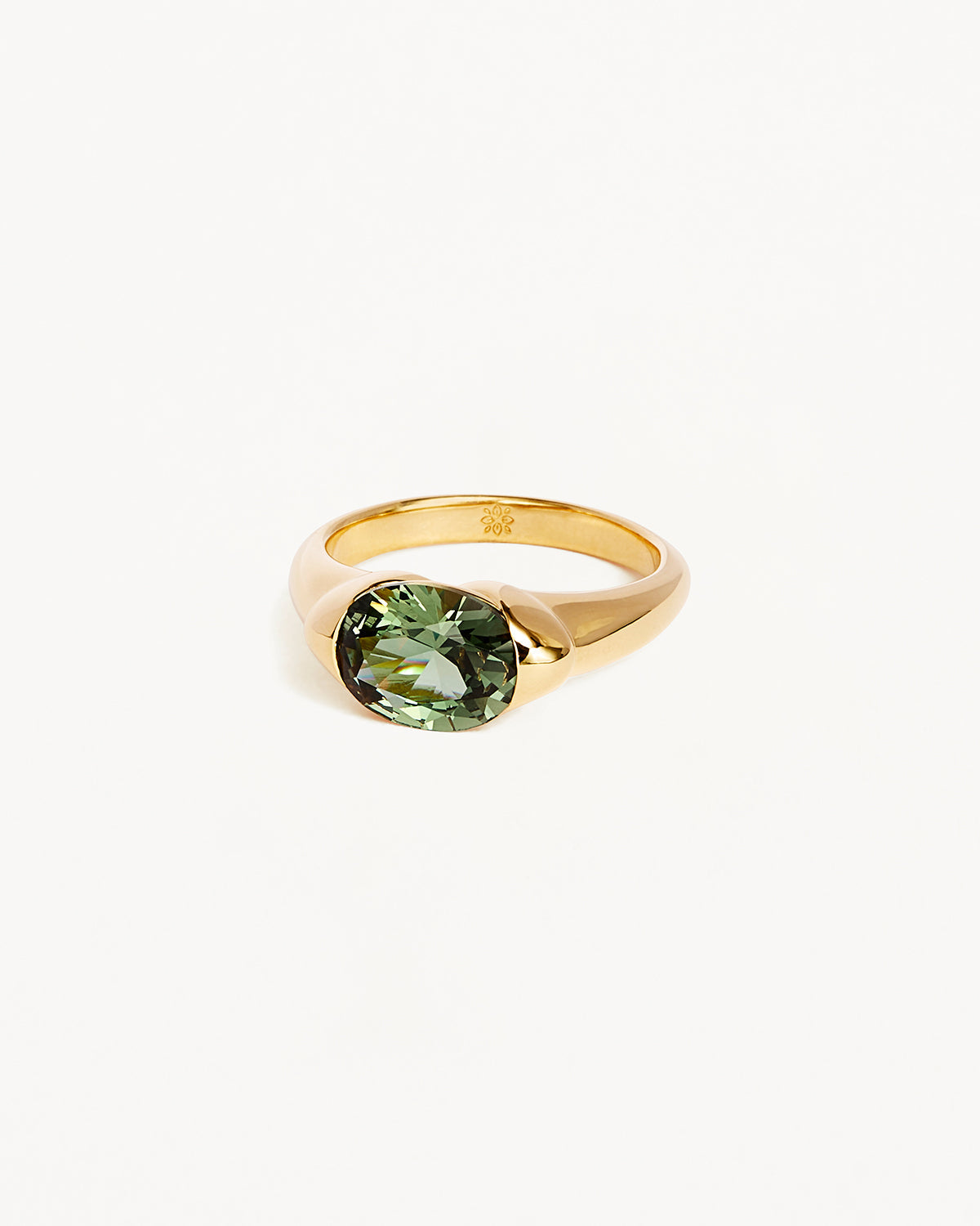 1.50 CT Green Sapphire Solitaire Gemstone Engagement Ring 4