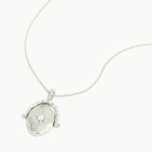 0.10 TCW Round Lab Diamond North Star Spinner Pendant Necklace 2