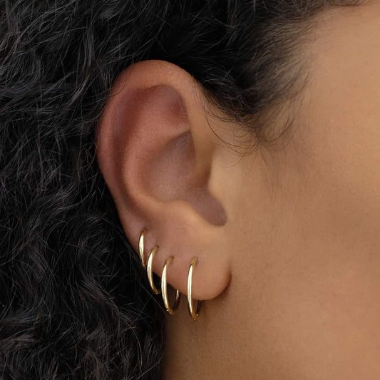 Radiant Gold Hoops: Timeless Elegance Earring Collection 2