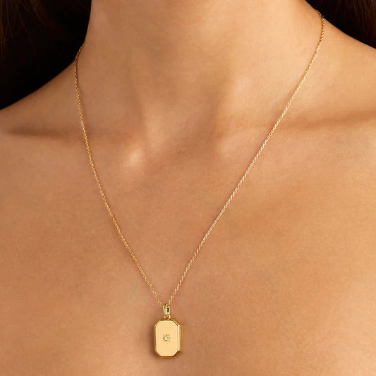 Exquisite 0.01 CT Round Lab Grown Diamond Golden Locket Pendant 2