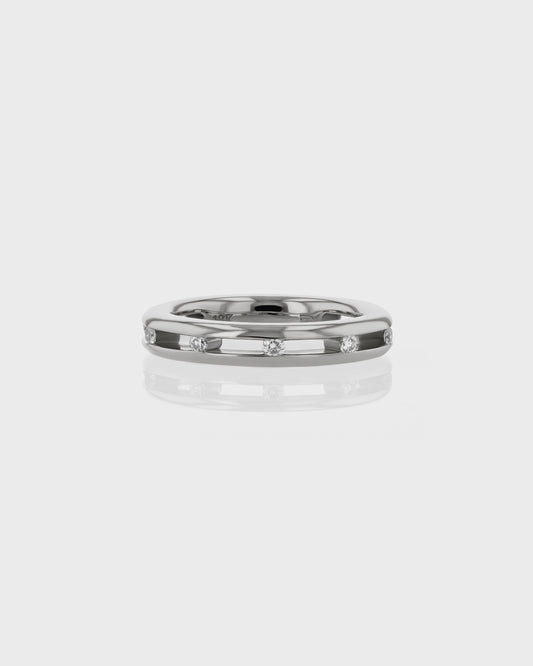 Elegant 0.50 TCW Round Lab Grown Diamond Wedding Band - Flush Setting 1
