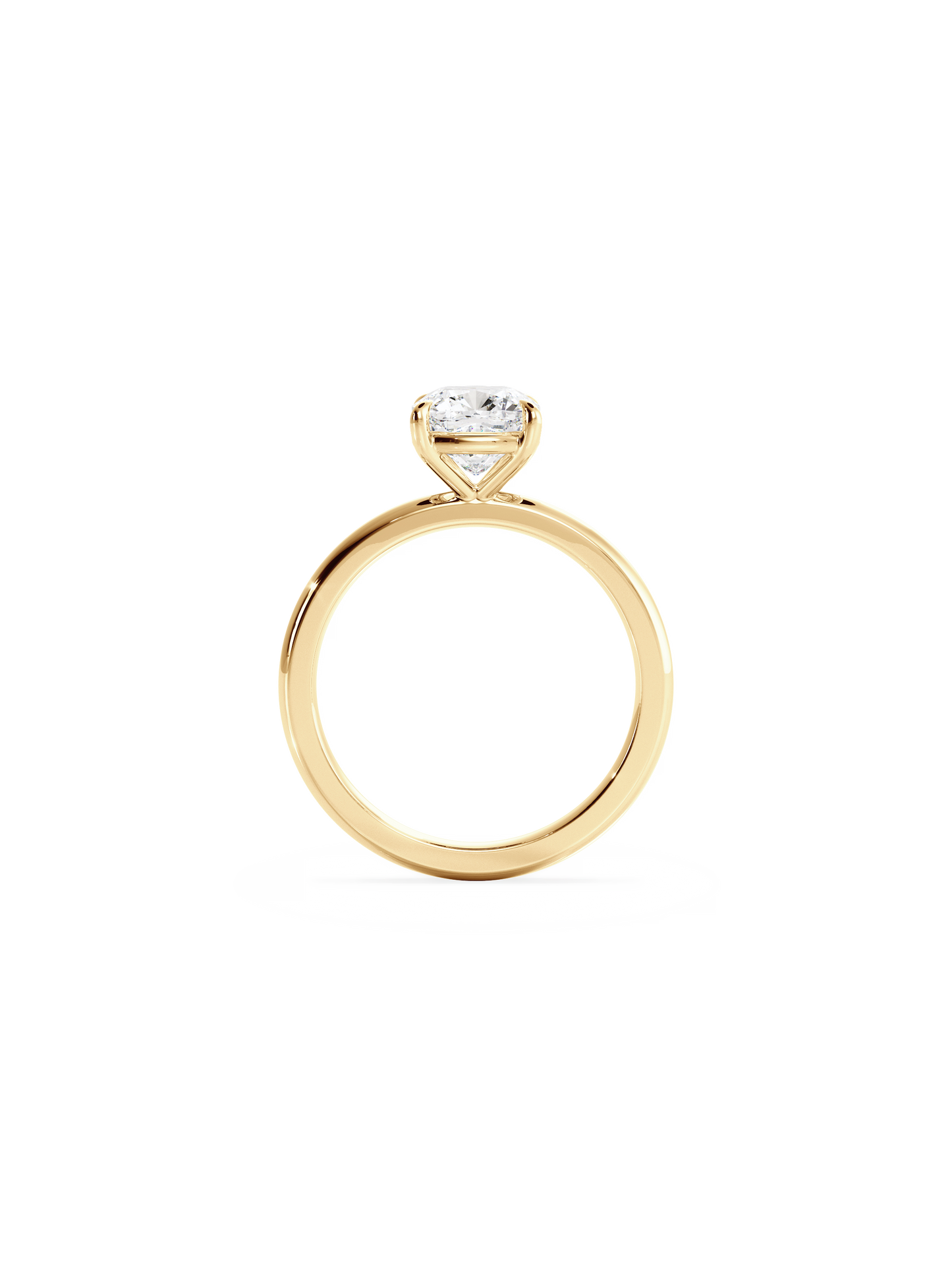 Solitaire-Cushion Lab Grown Diamond Engagement Ring