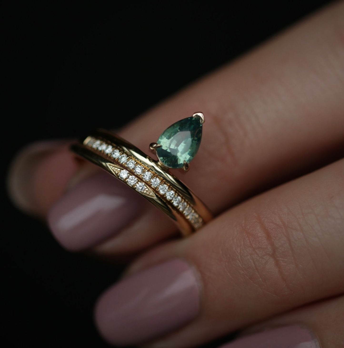 0.25 TCW Round Lab-Grown Diamond Half Eternity Band in Gold 12