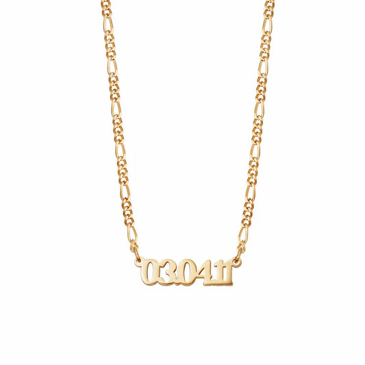 Timeless Gold Personalized Year Necklace 2
