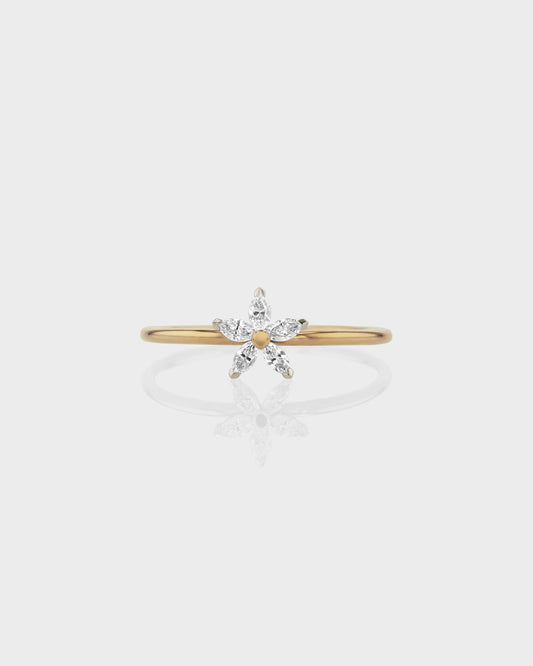 0.20 TCW Marquise Lab Grown Diamond Floral Wedding Bands in Elegant Bloom Design 1