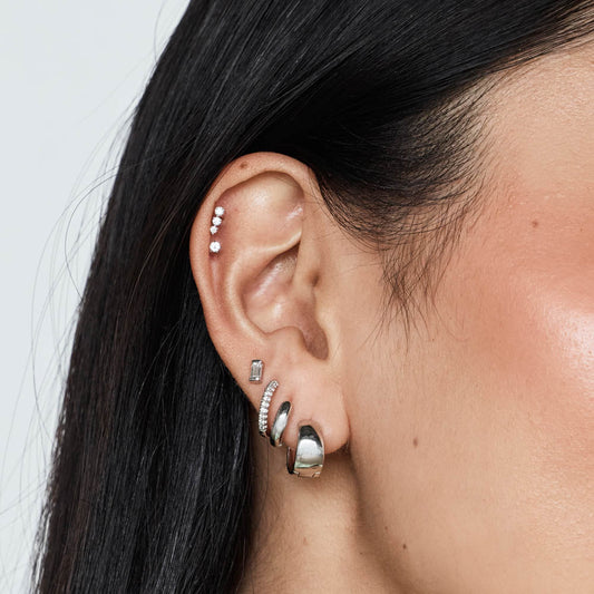 Elegant 0.14 TCW Round Lab-Grown Diamond Hoop Earrings 2