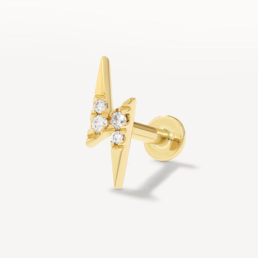 Sparkling Starburst Lab Grown Diamond Stud Earrings - 0.01 Carat 1