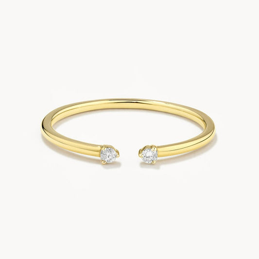 0.4 CT Round Lab Grown Diamond Delicate Open Wedding Band 1