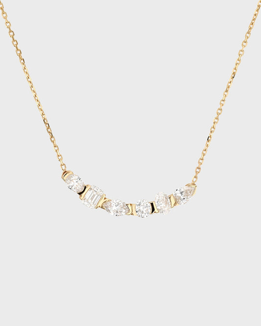 1.0 Carat Multi-Shape Diamond Gold Necklace 2