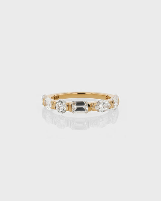 Elegant 0.70 TCW Emerald Cut Lab Grown Diamond Wedding Band 1