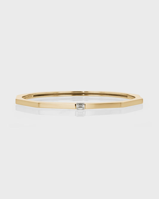 0.05 TCW Emerald Lab Grown Diamond Bangle Bracelet 1