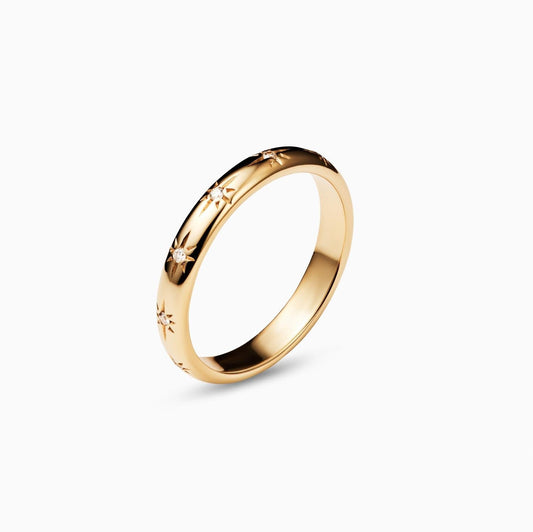 Elegant 0.10 TCW Round Lab-Grown Diamond Starburst Wedding Band 2
