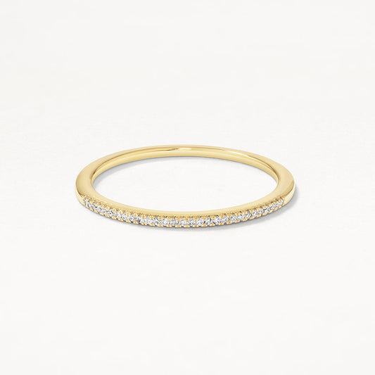 Radiant 0.05 TCW Round Lab-Grown Diamond Gold Half Eternity Band 1