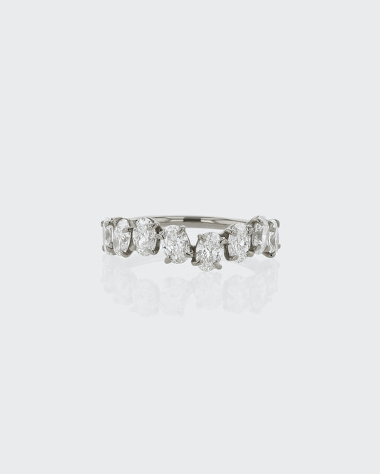 0.20 TCW Oval Lab-Grown Diamond Half Eternity Band 1