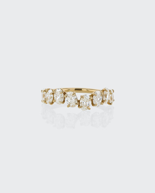 Exquisite 0.20 TCW Oval Lab Grown Diamond Half Eternity Band 1