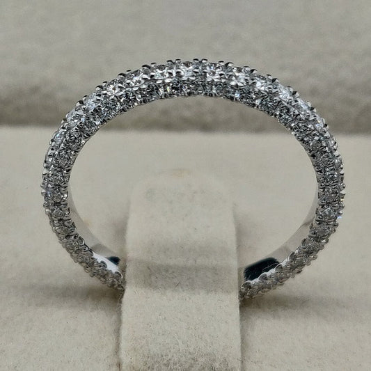 1.0 TCW Round Lab-Grown Diamond Eternity Wedding Band – Sparkling Elegance 2