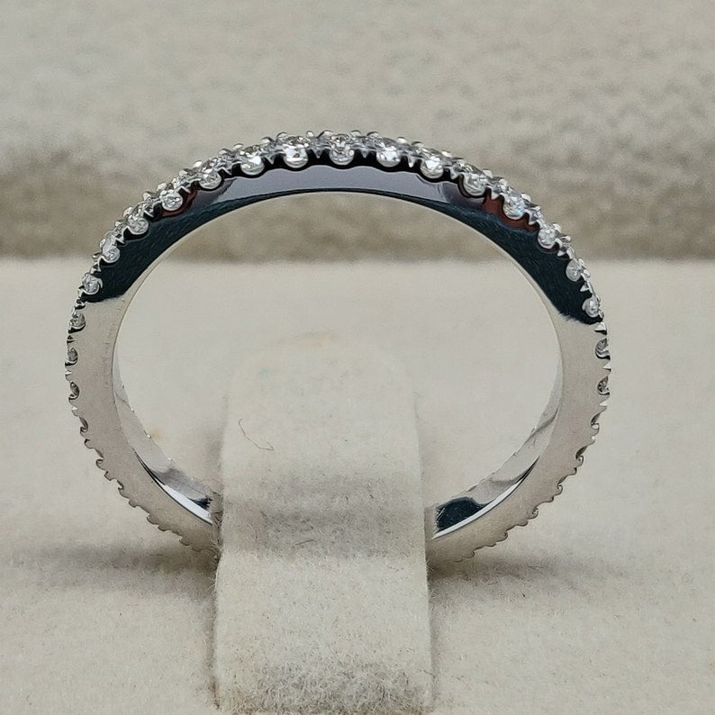 1.0 TCW Round Lab-Grown Diamond Eternity Wedding Band – Sparkling Elegance 6