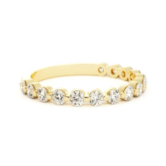 0.60 TCW Round Lab-Grown Diamond Half Eternity Engagement Ring 2