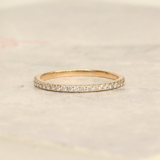 0.50 TCW Round Lab-Grown Diamond Full Eternity Wedding Band 2