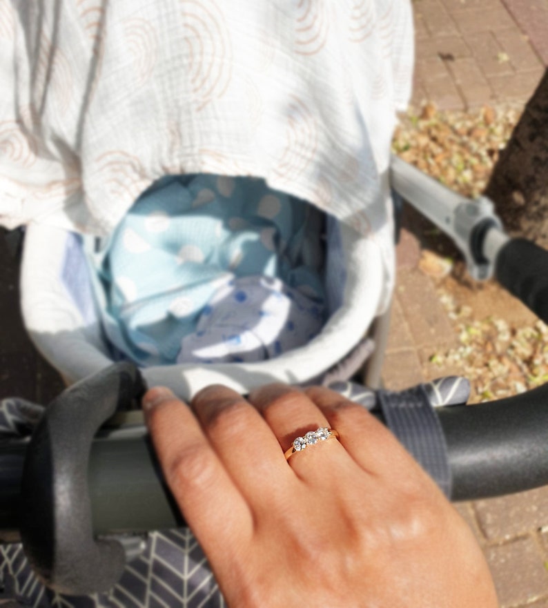 0.75 TCW Round Lab-Grown Diamond Trio Wedding Band 8