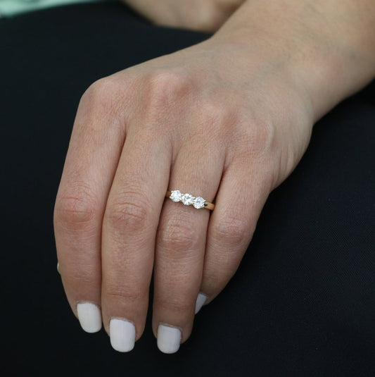 0.75 TCW Round Lab-Grown Diamond Trio Wedding Band 1
