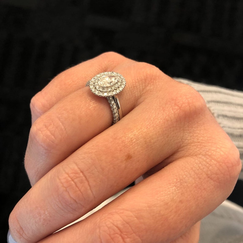 0.90 TCW Round Lab-Grown Diamond Half Eternity Wedding Band 6