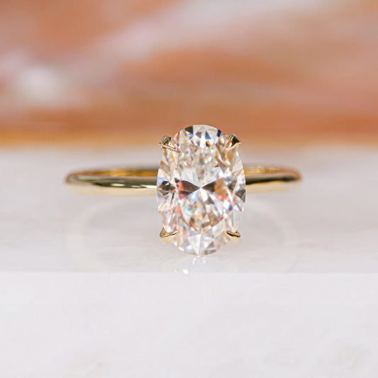 Elegant 2.28 CT Oval Lab-Grown Diamond Solitaire Engagement Ring 2