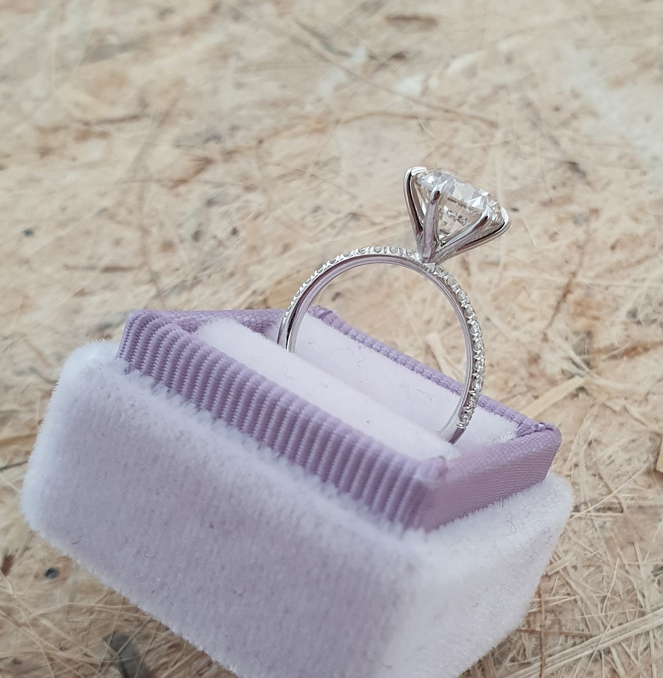 2 CT Round Lab-Grown Diamond Pave Elegance Engagement Ring 4