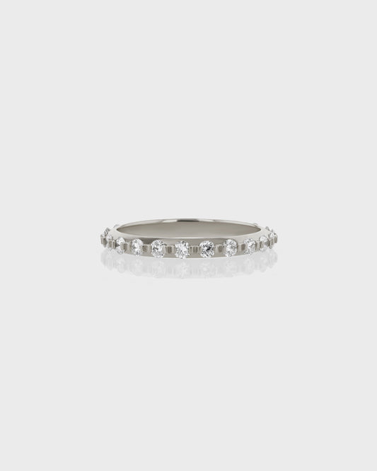 0.50 Carat Round Lab Grown Diamond Half Eternity Band 1