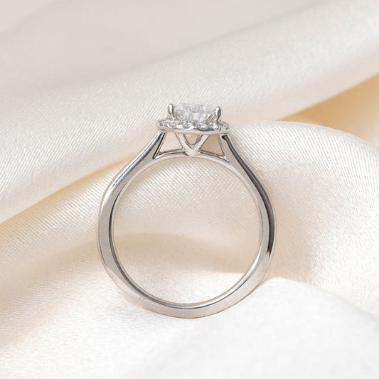 Halo-1.0 CT Pear Lab Grown Diamond Engagement Ring