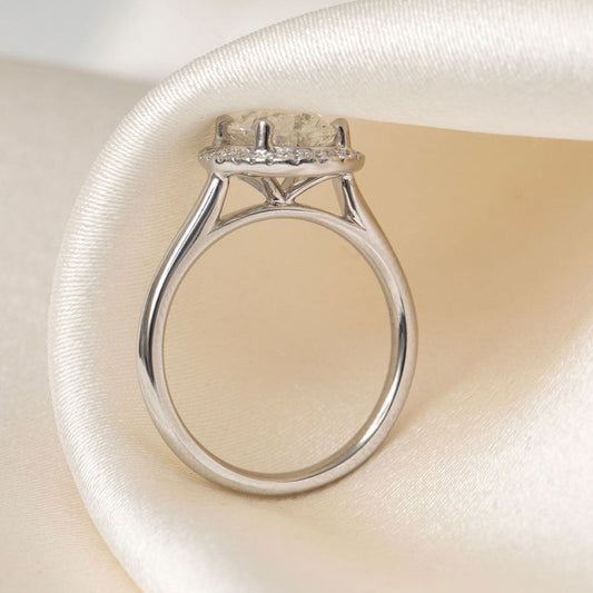Halo-2.0 CT Oval Lab Grown Diamond Engagement Ring
