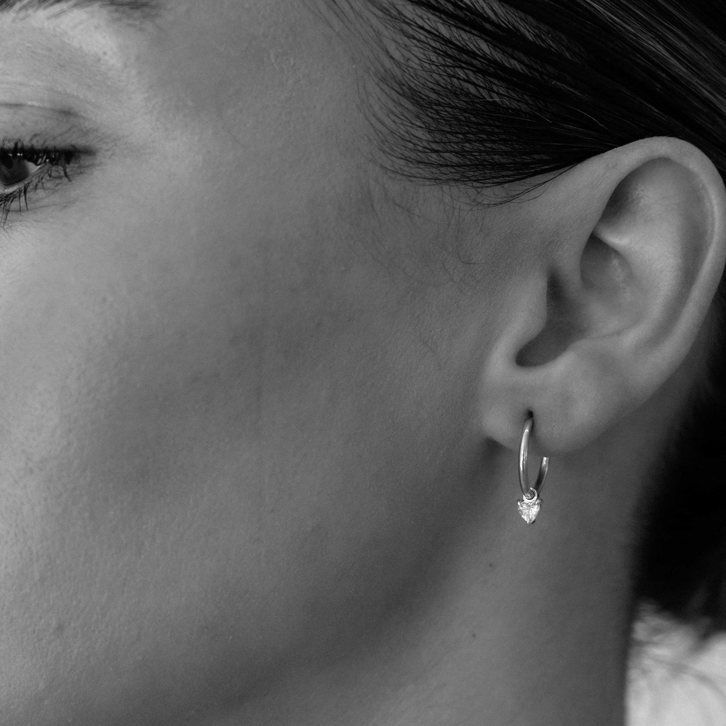 0.20 TCW Heart-Shaped Lab Grown Diamond Drop Earrings 4