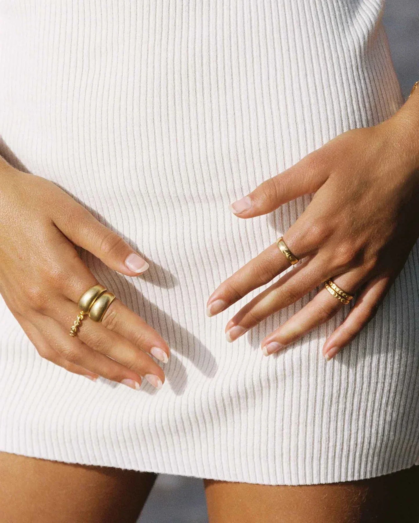 Celestial Gold Crescent Wedding Band 5