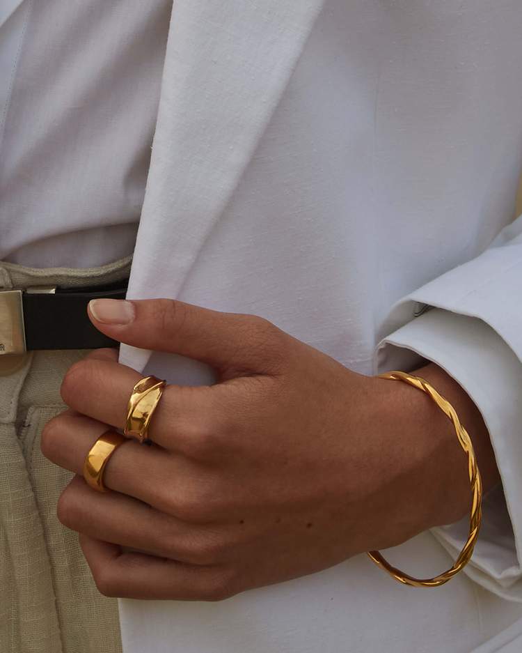 Eternal Gold Twist Wedding Band 6