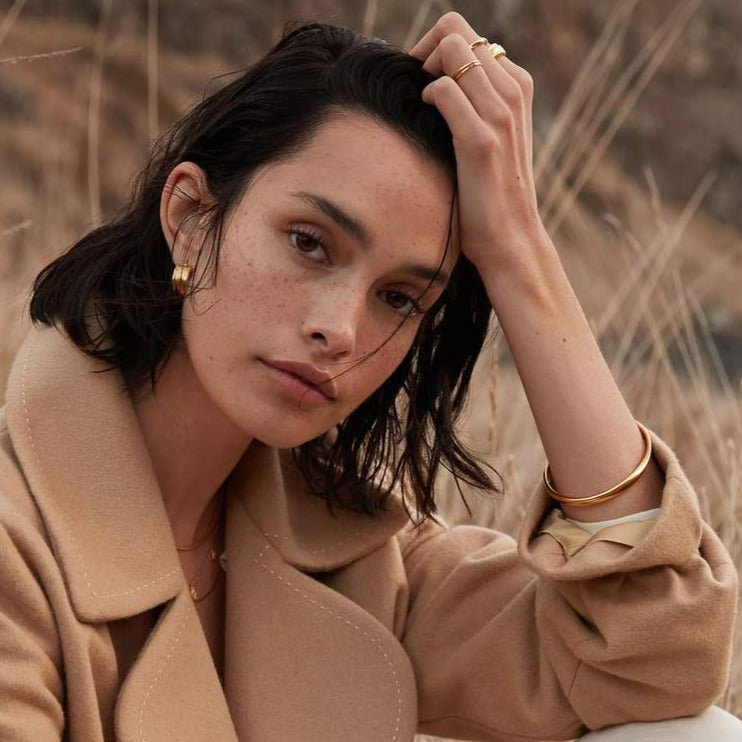 Golden Glow Bold Hoops Earrings 5