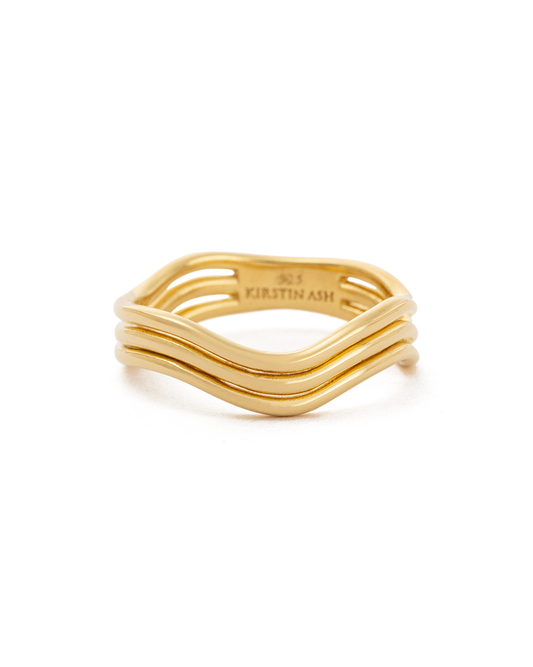 Triple Wave Vacation Wedding Band 1