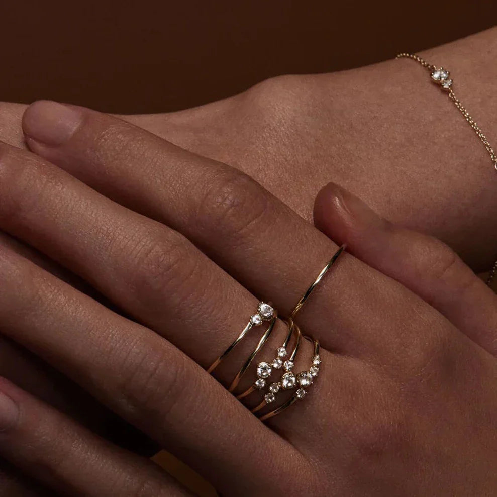 Sparkling Topaz & Gold Chain Bracelet 5