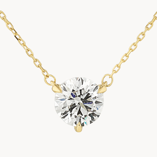 Radiant 1.0 CT Round Lab-Grown Diamond Solitaire Necklace 1