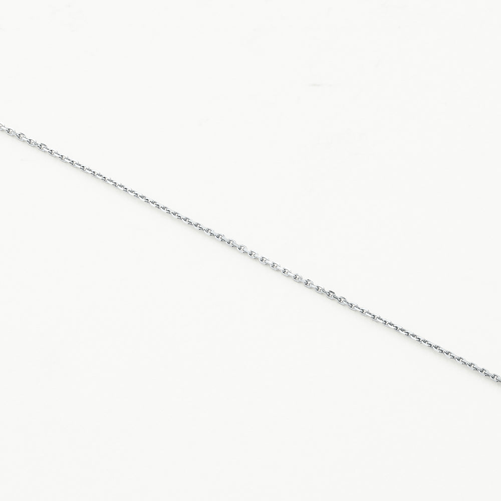 Elegant Silver Necklaces with Lab-Created Baguette Diamond 7