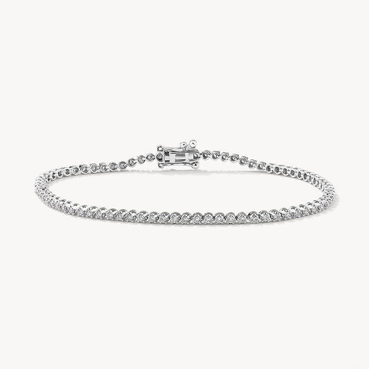1.0 TCW Round Lab-Grown Diamond Tennis Bracelet – Elegant Sparkle Collection 1