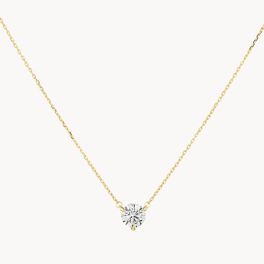 0.75 CT Round Lab Grown Diamond Solitaire Pendant Necklace 1