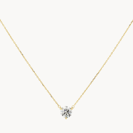 Radiant 1.0 CT Round Lab-Grown Diamond Solitaire Necklace 2