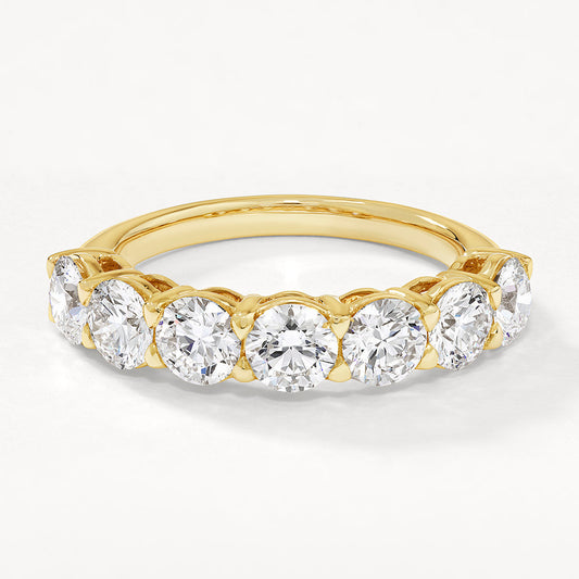 2.0 CT Oval Lab Grown Diamond Half Eternity Wedding Band 1