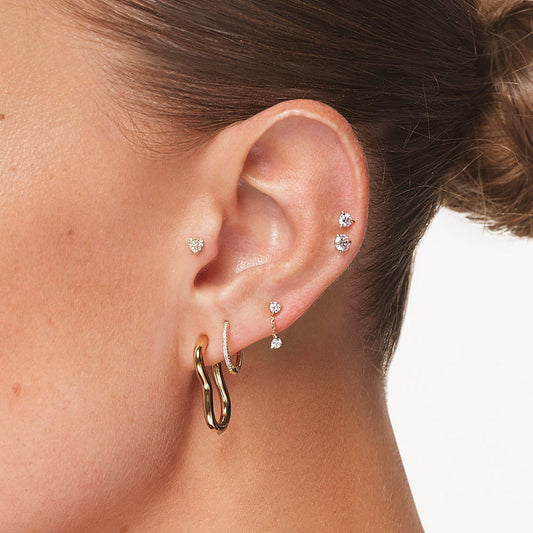 0.19 TCW Round Lab Grown Diamond Drop Earrings 2
