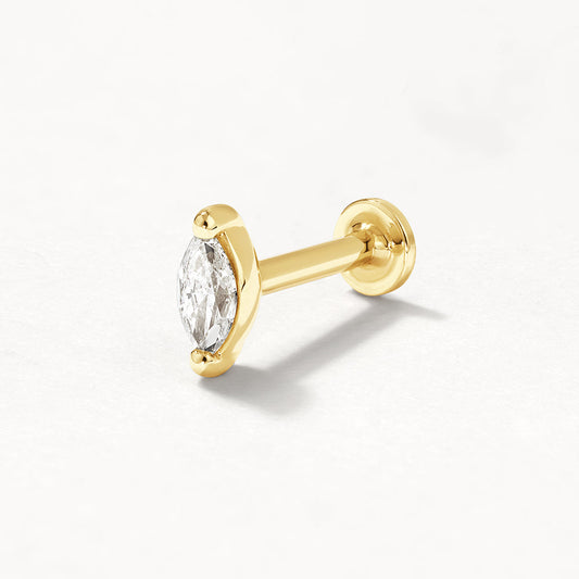 Elegant 0.06 TCW Marquise Lab Grown Diamond Stud Earrings 1