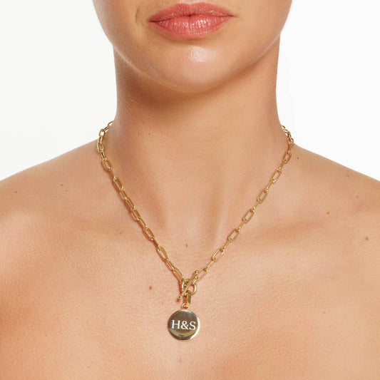 Elegant Personalized Initial Disc Pendant 2