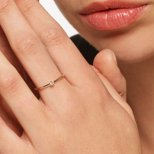 Radiant Elegance: 0.03 CT Round Lab Grown Diamond Gold Wedding Band 2