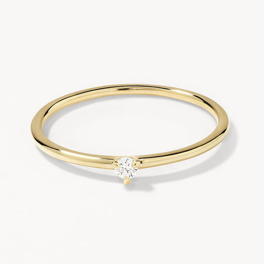 Radiant Elegance: 0.03 CT Round Lab Grown Diamond Gold Wedding Band 1