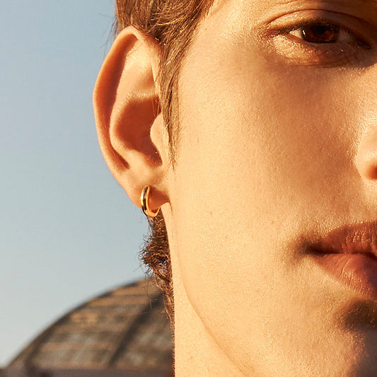 Elegant Gold Mini Huggie Hoops Earrings 2