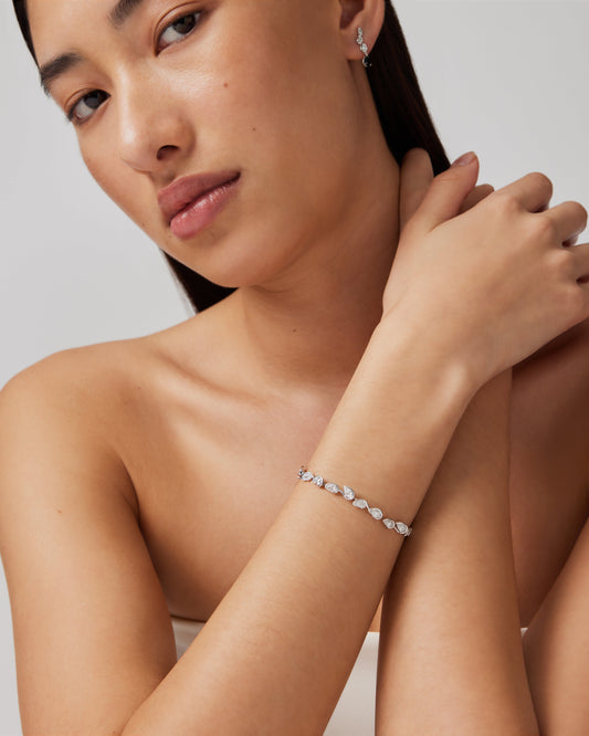 1 TCW Pear Lab Grown Diamond Art Deco Bracelet 2